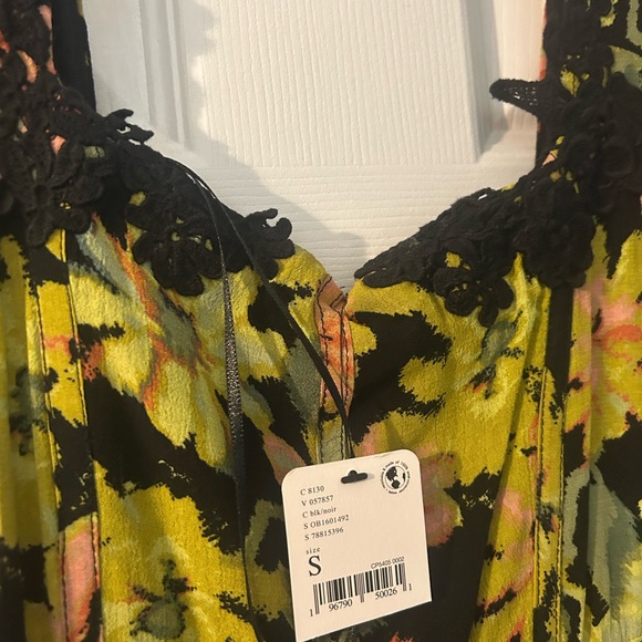 Free People Floral Maxi Dress - Black and Green - Picture 2 of 4